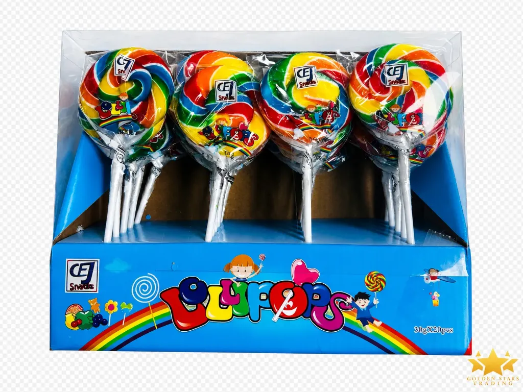 #CN9035 - CEJ Snacks Swirl Lollipops 20 x 30g