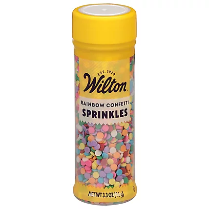 [WLT-SPR-10] #CS3767 - Wilton Rainbow Confetti Sprinkles 3.3 Oz (96g)