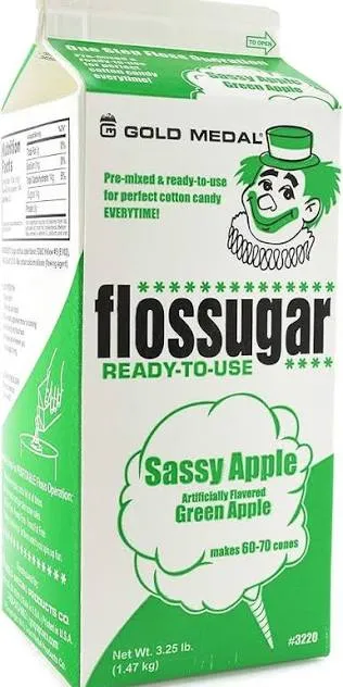 #IN2200 - Gold Medal Flossugar Cotton Candy Mix - Sassy Apple 3.25 LB