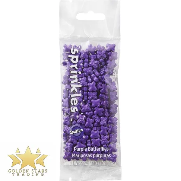 #CS2853 - Wilton Purple Butterflies Sprinkles 1.1 Oz (30g)