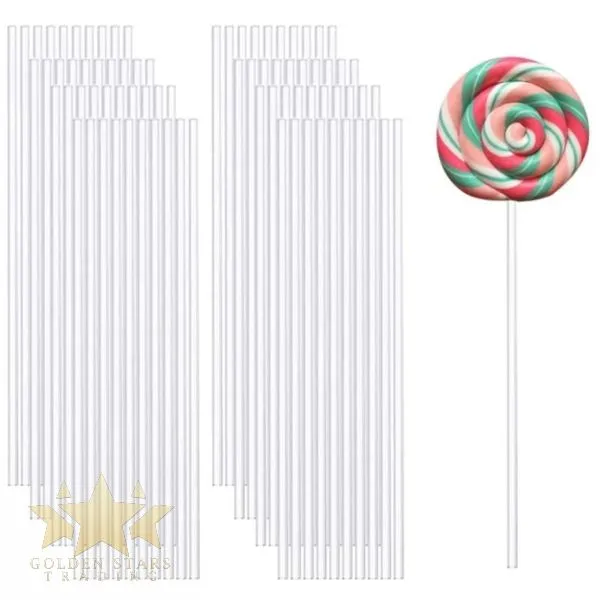 #PK1744 - 6" Clear Acrylic Sticks (100ct)