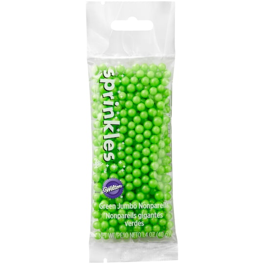 #CS0975 - Wilton Green Jumbo Nonpareils Sprinkles 1.4 Oz (40g)