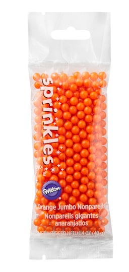 #CS1007 - Wilton Orange Jumbo Nonpareils Sprinkles 1.4 Oz (40g)