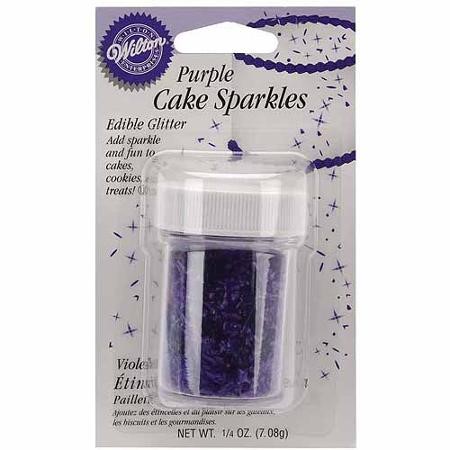 [WLT-SPR-23] Wilton Cake Sparkles, Purple Edible Flakes 0.25 Oz (7.1g)