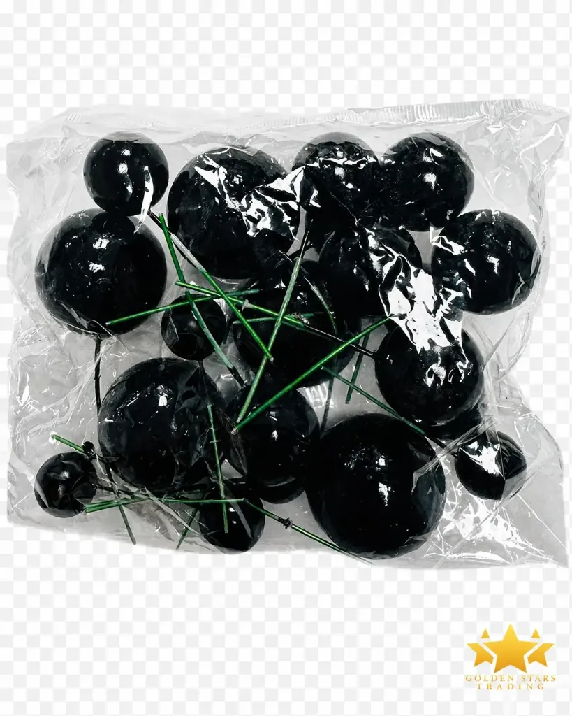 #CT3944 - Faux Ball Toppers 20ct - Black