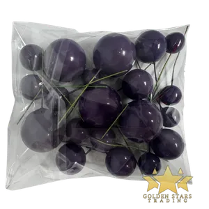 #CT6840 - Faux Ball Toppers 20ct - Purple