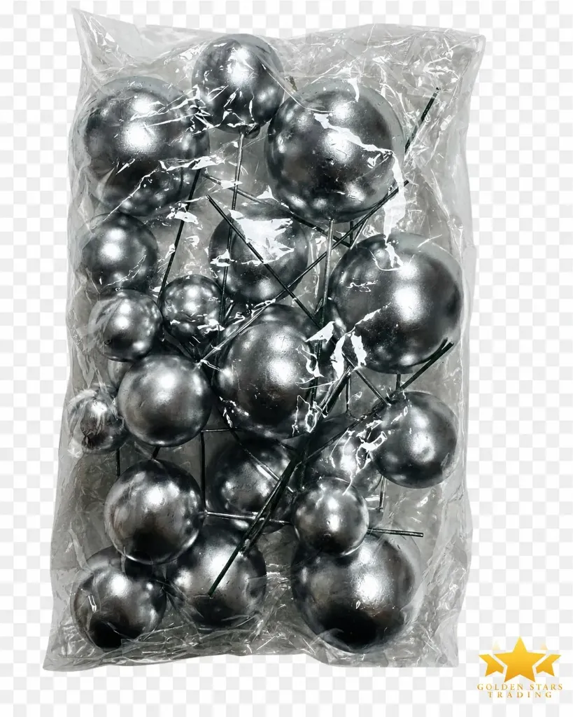 #CT8068 - Faux Ball Toppers 20ct - Silver