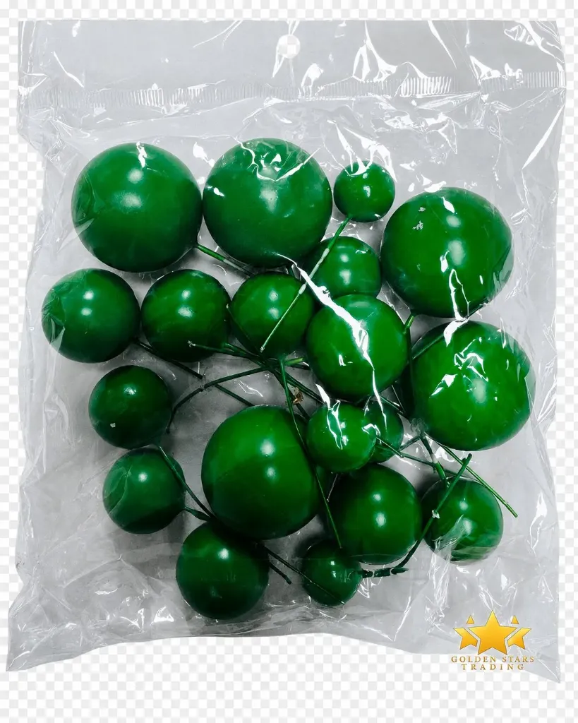 #CT5839 - Faux Ball Toppers 20ct - Dark Green