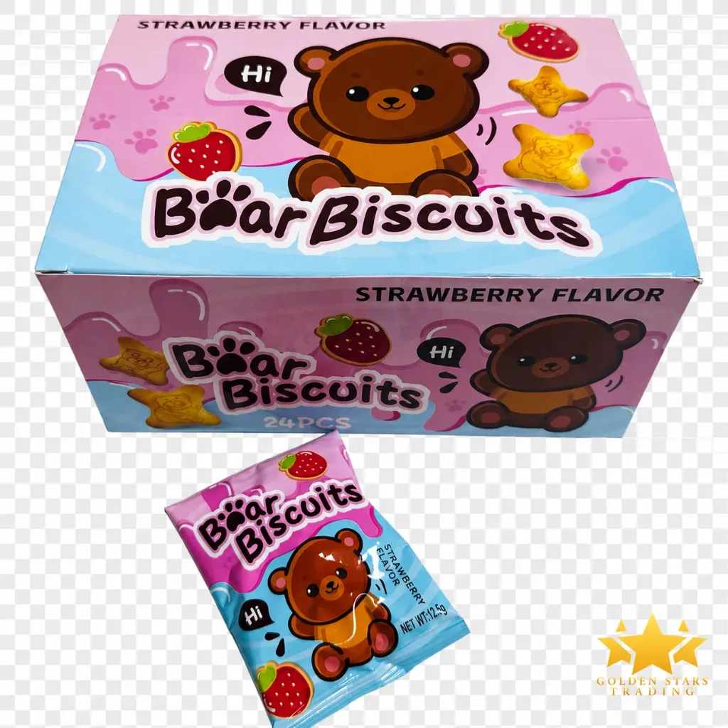 #BW5974 - Bear Biscuits - Strawberry 24 x 12.5g