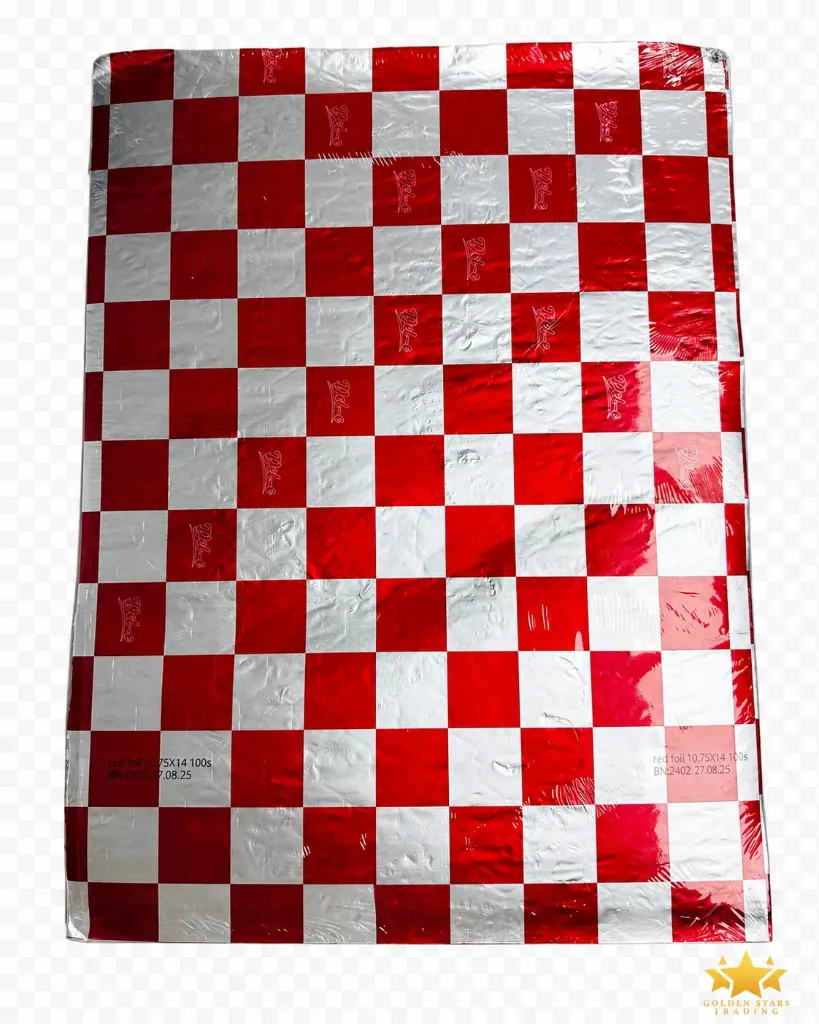 #PK0109 - Patterned Honeycomb Insulated Foil - Checkered Red (100ct)