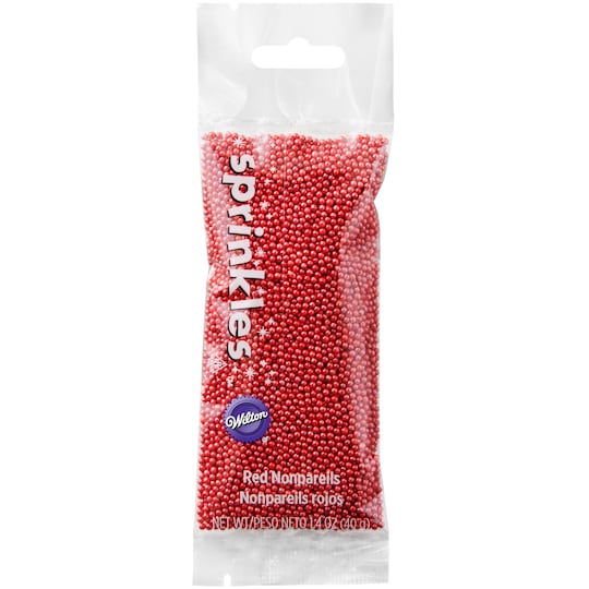 #CS0862 - Wilton Red Nonpareils Sprinkles 1.4 Oz (40g)