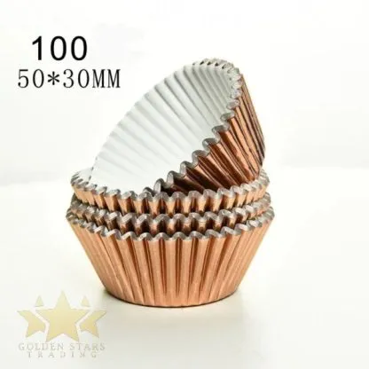 #PK2505 - Foil Cupcake Liners 100ct - Rose Gold